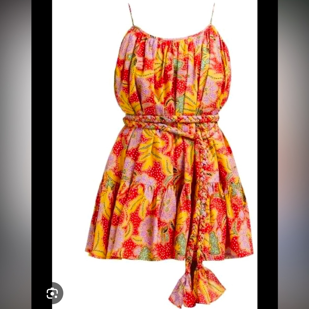 Rhode Resort Nala belted mini dress, floral print, sz M